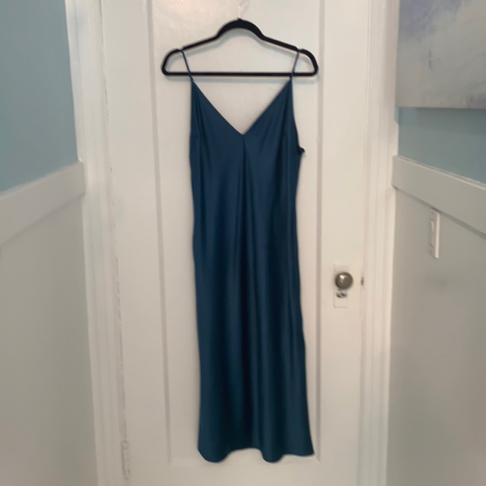 Zara Teal Slip Dress